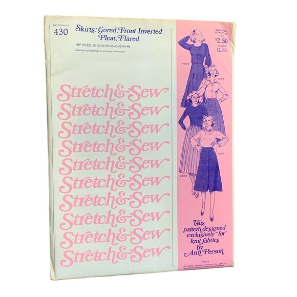 Vintage Stretch & Sew Skirt Pattern No. 430 - uncut - Picture 1 of 4